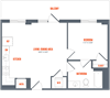 Legacy West End Apartments A17 Floor Plan