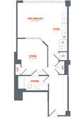 Legacy West End Apartments A2 Floor Plan