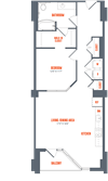 Legacy West End Apartments A3H Floor Plan