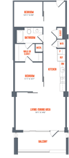 Legacy West End Apartments A8 Floor Plan