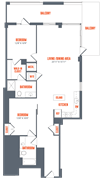 Legacy West End Apartments B11 Floor Plan