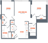 Legacy West End Apartments B13 Floor Plan