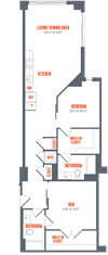 Legacy West End Apartments B2 Floor Plan