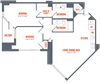 Legacy West End Apartments B4 Floor Plan
