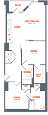 Legacy West End Apartments B6 Floor Plan