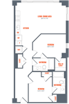 Legacy West End Apartments B7 Floor Plan