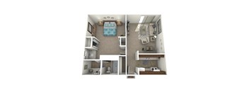 1 Bed 1 Bath Floor Plan at Icon Apartments, Tucson, AZ