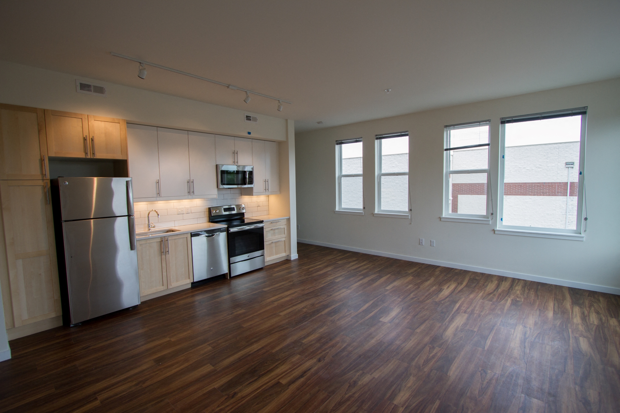 201Lofts Apartments Kitchen and Living Room Windows