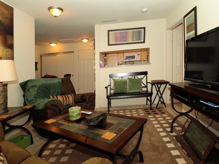 Cypress Villas Apartments Model Living Room