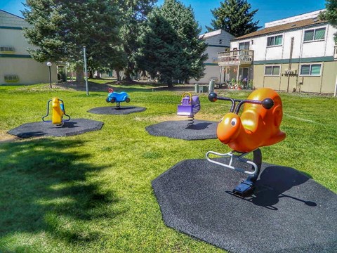 La Verde Apartments Outdoor Playground with Spring Riders