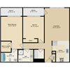 Lafayette Place Apartments 2x2 A Floor Plan Lafayette Place Apartments 2x2 A Floor Plan