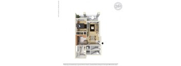Latitude Apartments and Townhomes in Happy Valley, Oregon 1 Bedroom Floor Plan