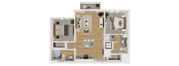 Lenox Burnet Apartments in Austin, Texas B1 Floor Plan