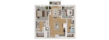 Lenox Burnet Apartments in Austin, Texas B2 Floor Plan