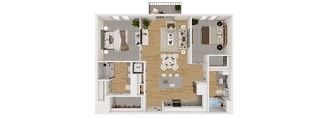 Lenox Burnet Apartments in Austin, Texas B4 Floor Plan
