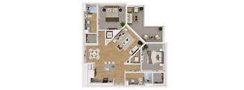 Lenox Burnet Apartments in Austin, Texas B6 Floor Plan
