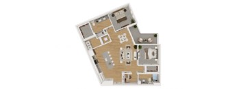 Lenox Burnet Apartments in Austin, Texas B7 Floor Plan