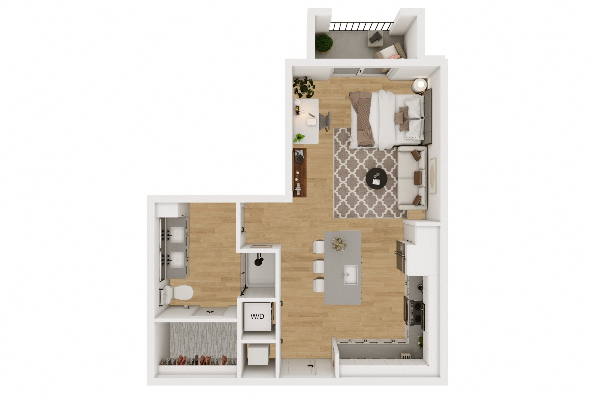 Lenox Burnet Apartments in Austin, Texas M1 Floor Plan