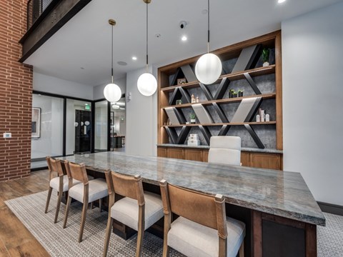 Modern dining room at Lenox Cooper Apartments, Arlington, TX