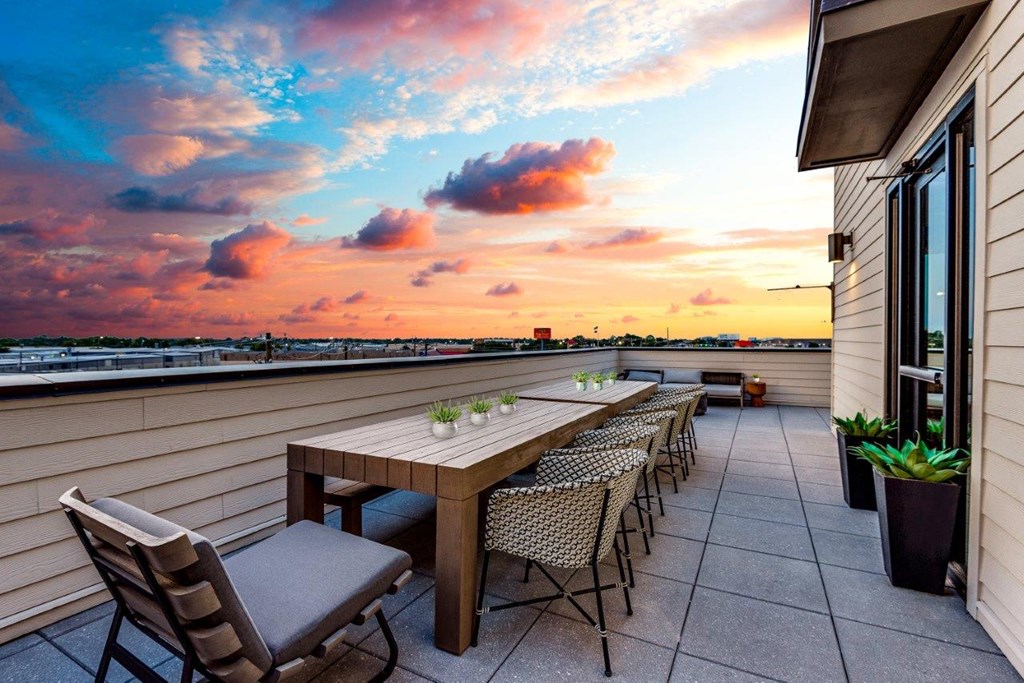 Lenox Cooper Apartments in Arlington, Texas Patio with Seating and Views