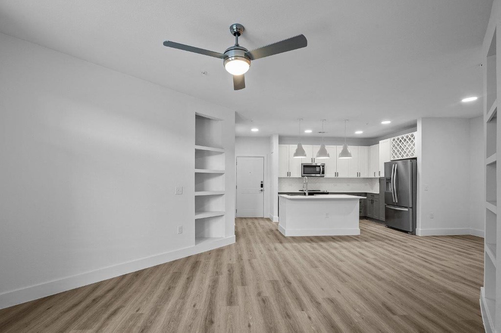 Lenox Katy Crossing Kitchen with Island and Living Room