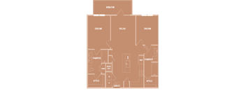 Lenox Park Apartments in Austin, Texas B2.1 Floor Plan