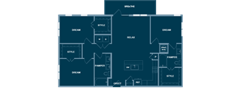 Lenox Park Apartments in Austin, Texas C1 Floor Plan