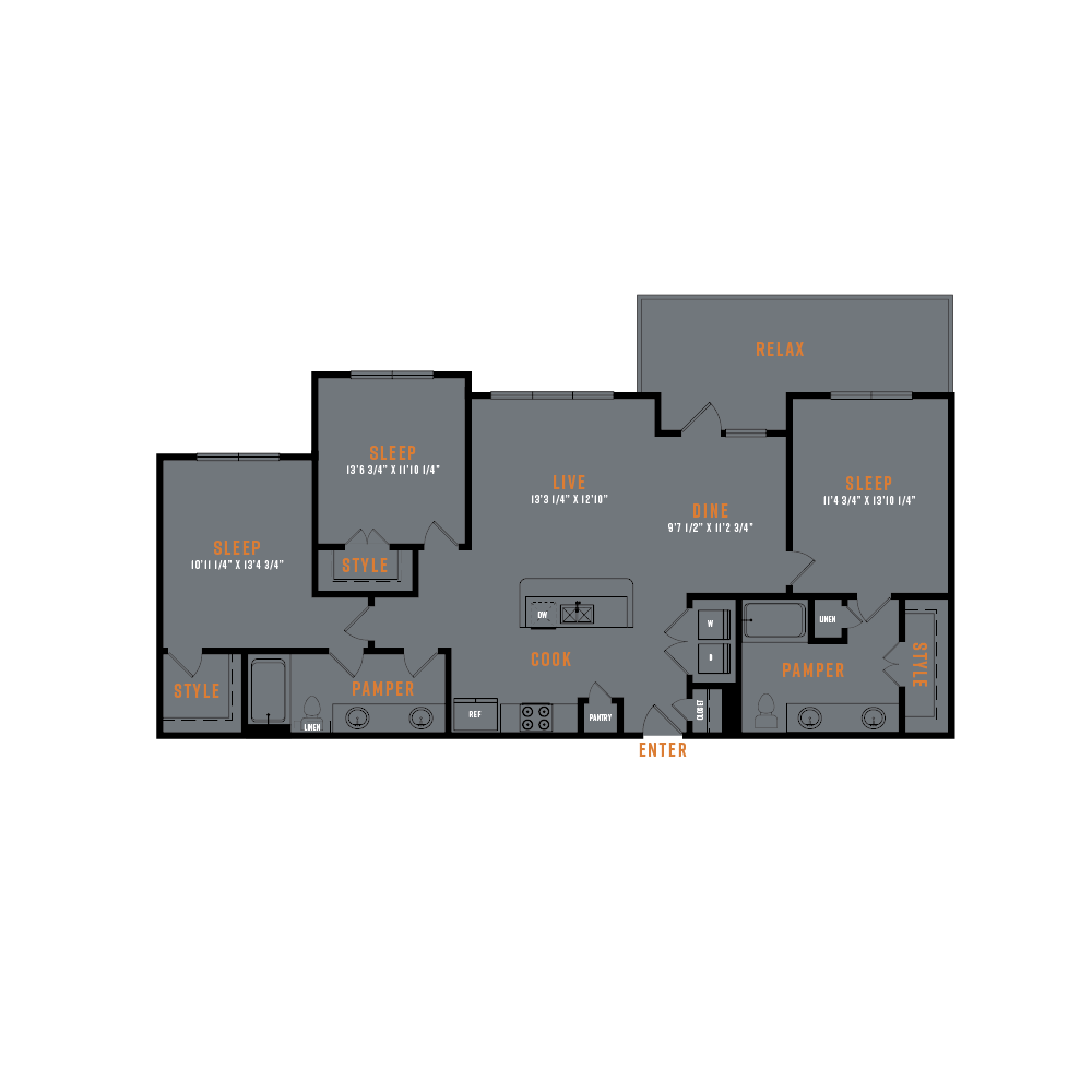 Lenox SoCo 2D Floor Plans - C2