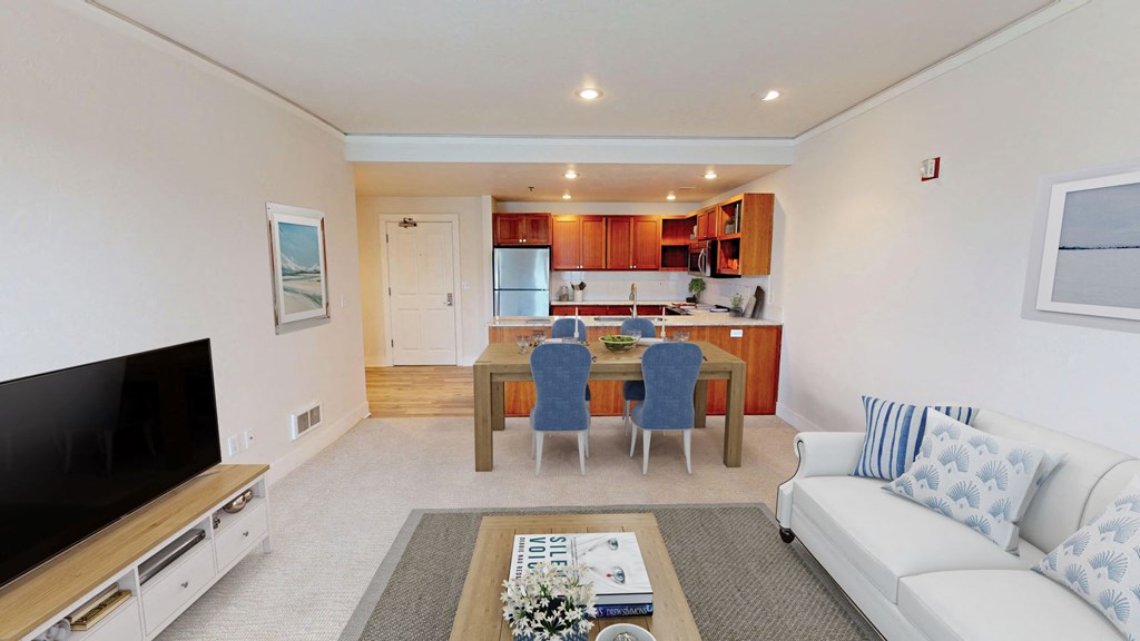 High Street Terrace Virtually Staged living room and dining room