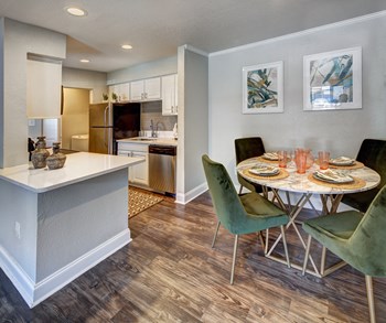 Retreat at Barton Creek Apartments Model Living Room and Dining Room