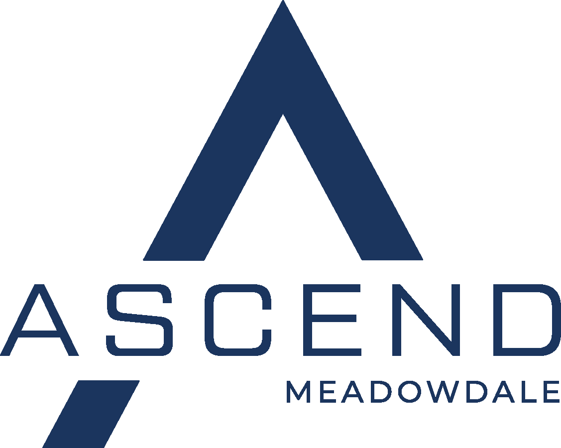A logo with the word "ASCEND" and the word "MEADOWDALE" below it.