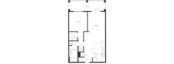 M South Apartments A2 Floor Plan