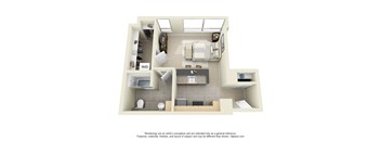 M Street Apartments in Seattle, Washington Studio Floor Plan