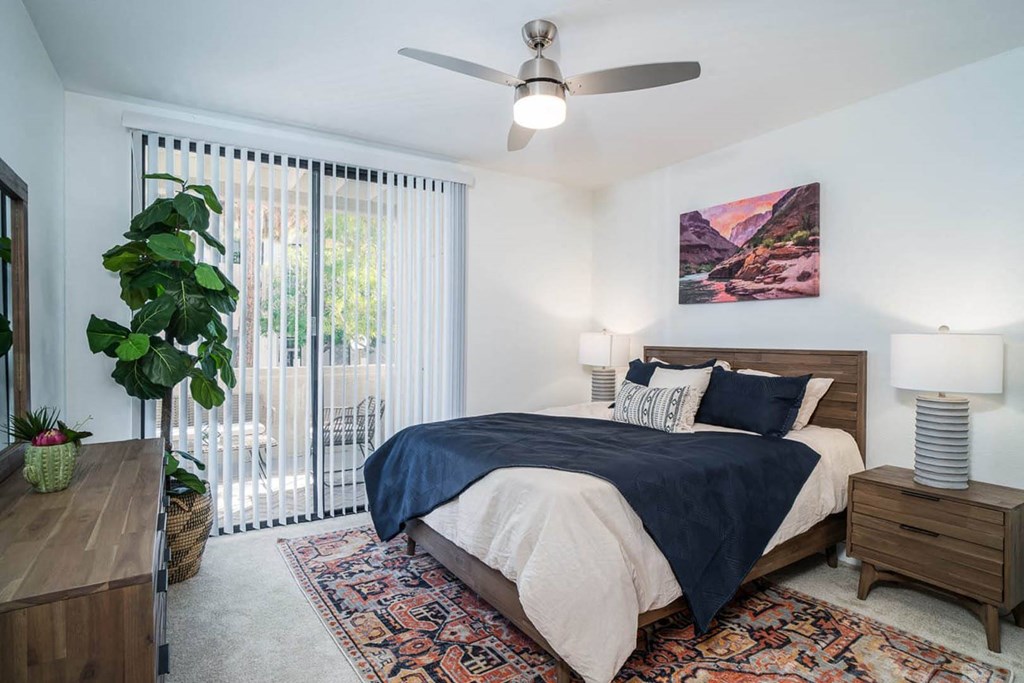 bedroom in a bedroom plus den unit at the casey, 2100 delgany, den