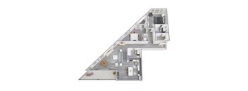M 2Bed 2Bath Floor Plan at Rendezvous Urban Flats, Tucson, AZ
