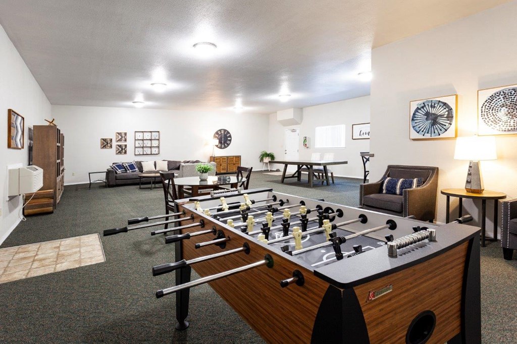 Maple Ridge Apartments Clubhouse Lounge with Games