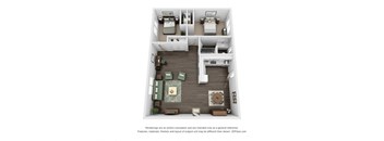 Marine View 2 Bed 1 Bath Flat Floor Plan