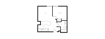 A black and white image of a floor plan for a house.