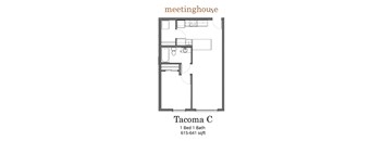 Meetinghouse Apartments Tacoma C Floor Plan