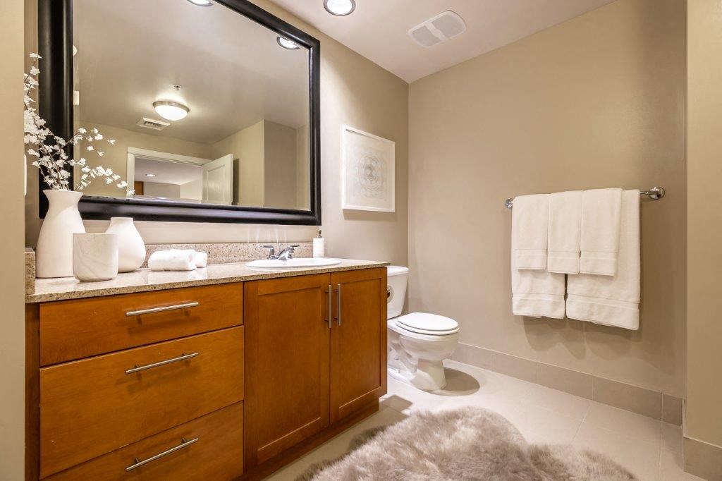 The Mercer bathroom sink and toilet