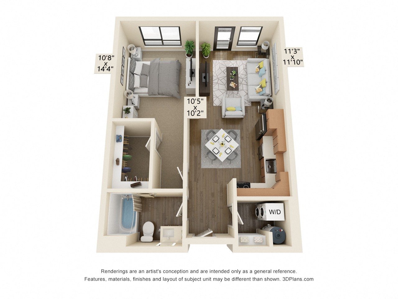 Meritage West Apartment Homes in Boise, Idaho 1A Floor Plan
