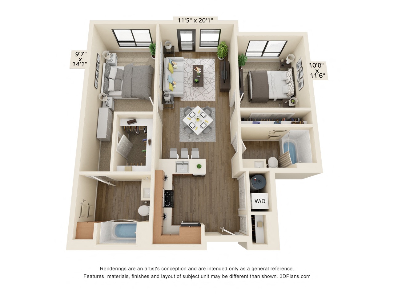 Meritage West Apartment Homes in Boise, Idaho 2A Floor Plan