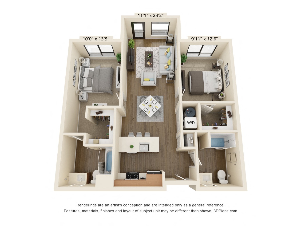 Meritage West Apartment Homes in Boise, Idaho 2C Floor Plan