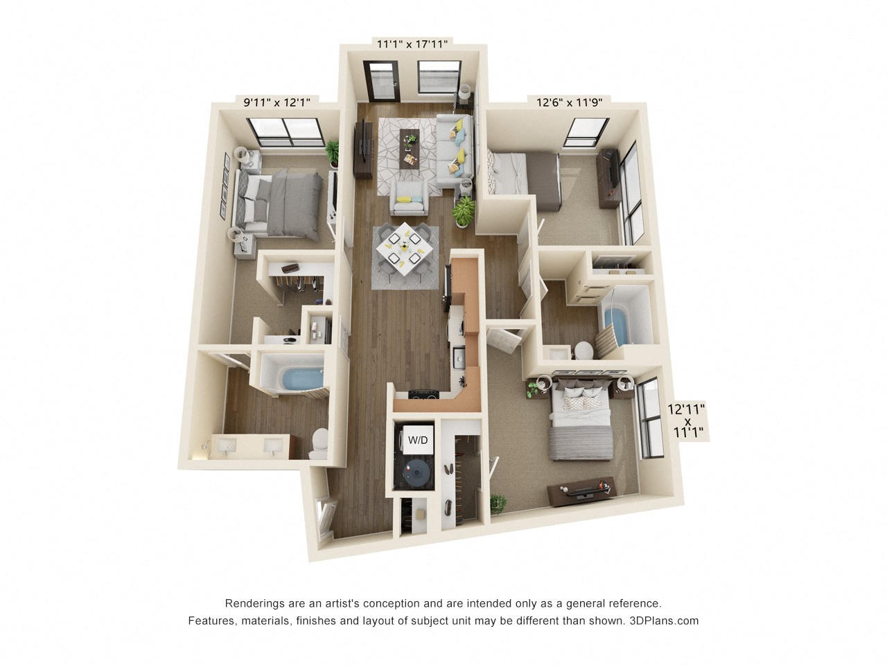 Meritage West Apartment Homes in Boise, Idaho 3B Floor Plan
