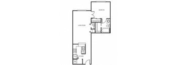 Met Spires Apartments Floor Plan 1x1 625.2