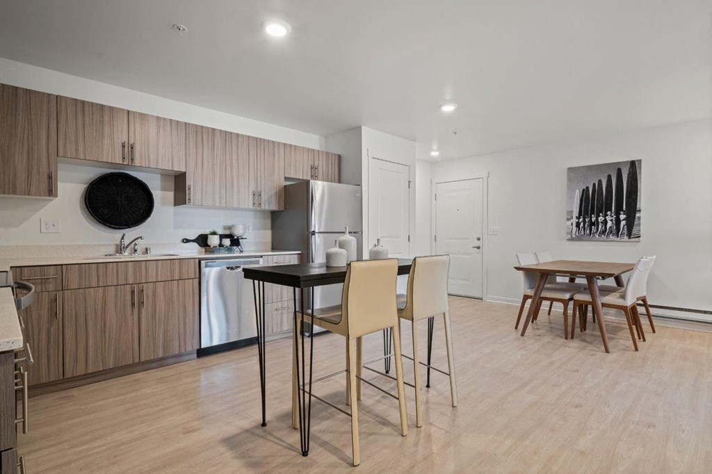 Mill Creek Apartments Model Kitchen and Dining Area