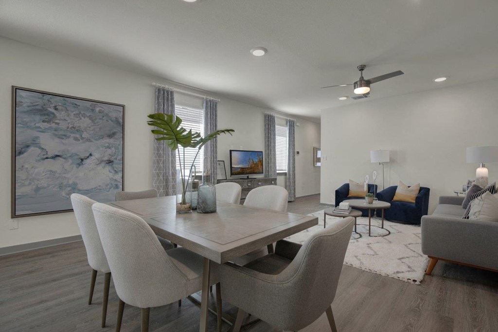 Millbrook Commons Model Dining Area and Living Room