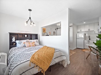 The Imperial Apartments Model Studio Bedroom with Bed - Photo Gallery 3