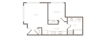 The Wilcox Apartment 2D Floor Plan - A11