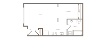 The Wilcox Apartment 2D Floor Plan - A13